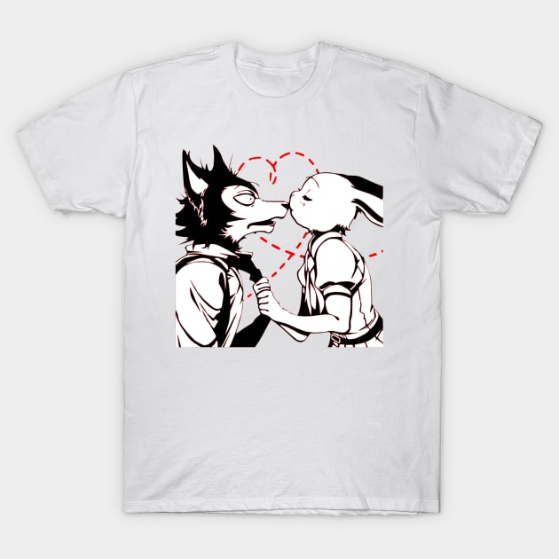 Beastars Haru and Legoshi T-Shirt by OtakuPapercraft